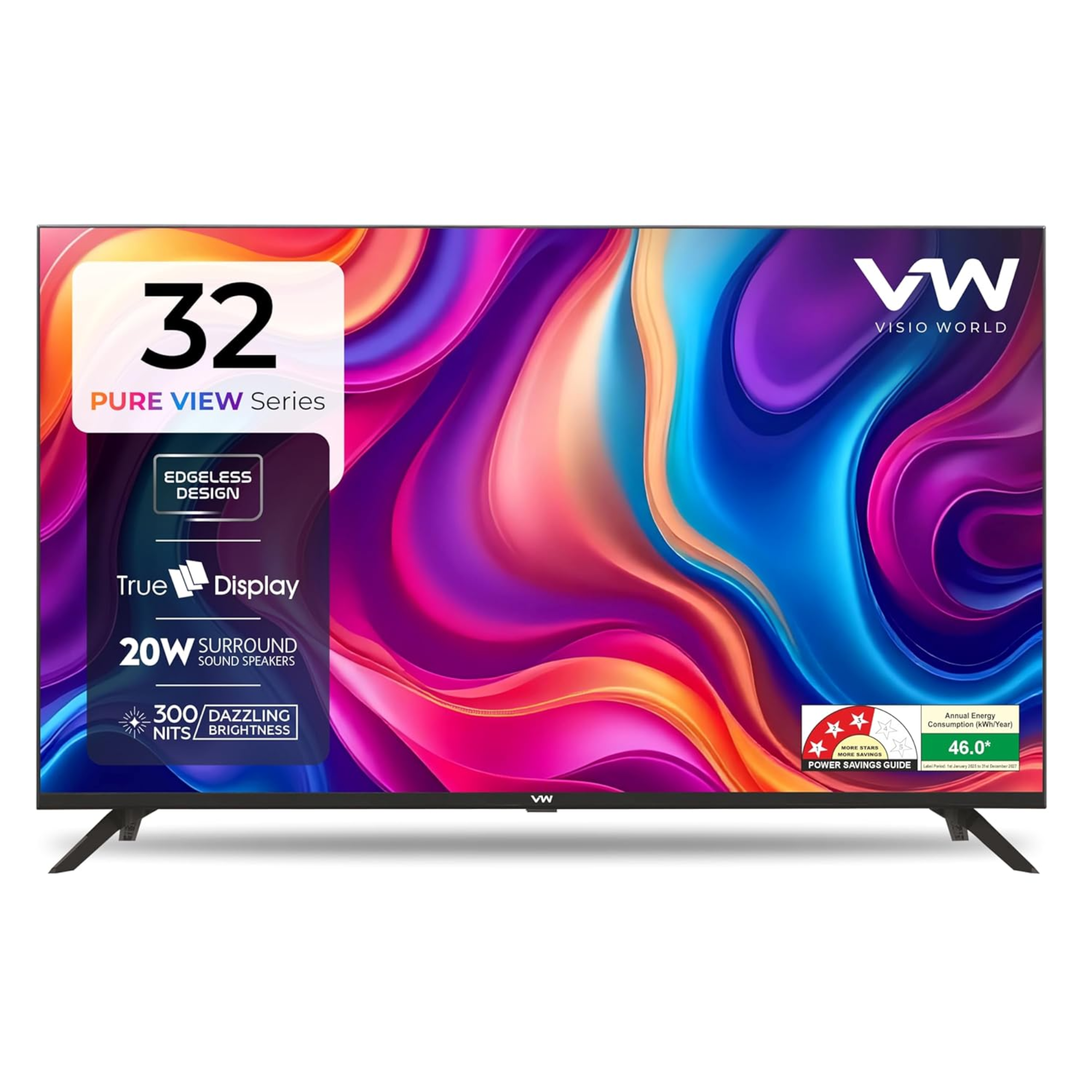 VW 80 cm (32 inches) Frameless Series HD Ready LED...